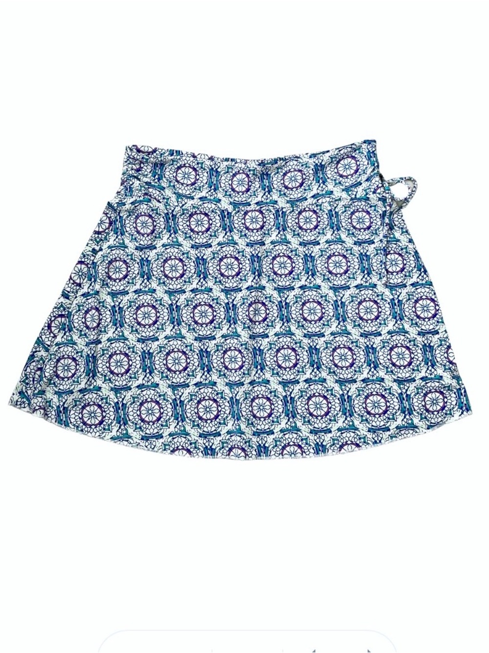 Soybu A Line Adjustable Side Tie Medallion Skirt XL Casual Boho Sporty